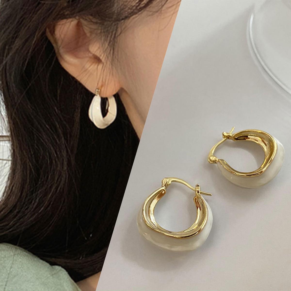 

2024 Корейские серьги-подвески из серебра S925 с геометрическим сердцем и цветком