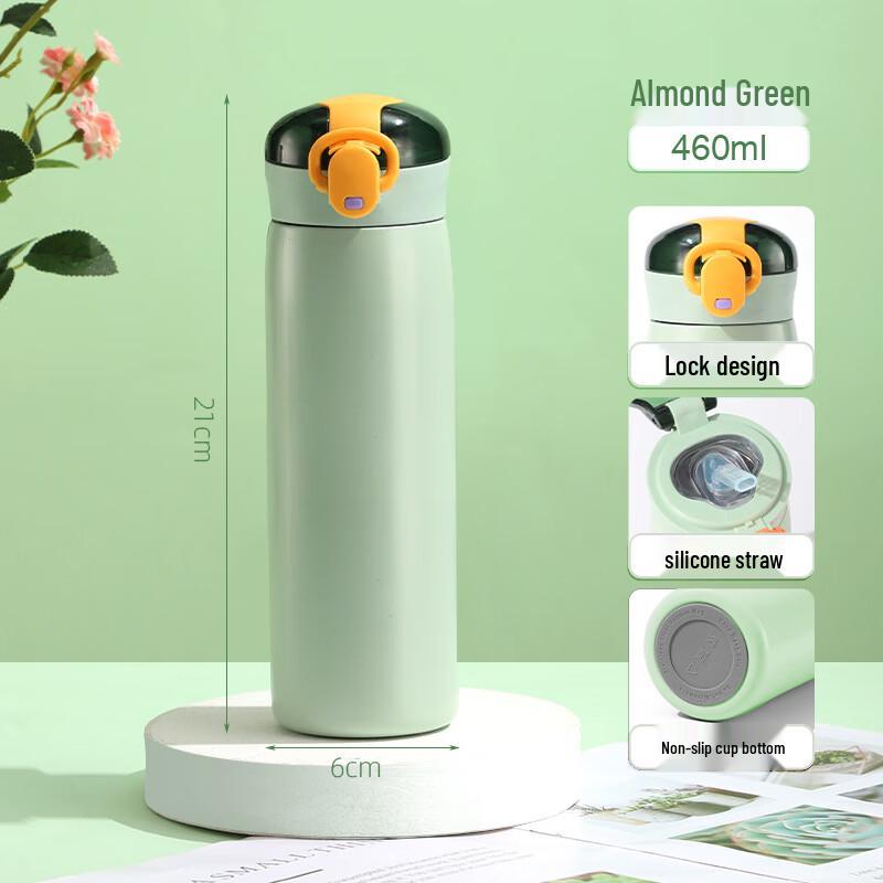 Portable Stainless Steel Insulated Straw Cup with Pop-up Lid