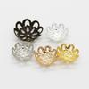 Double Layer Flower Bead Base - DIY Jewelry Spacer with Hollow Eight-Petal Design