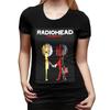 T-shirt Musicale Band Radiohead per Donna Girocollo Streetwear Magliette Manica Corta Estiva Top