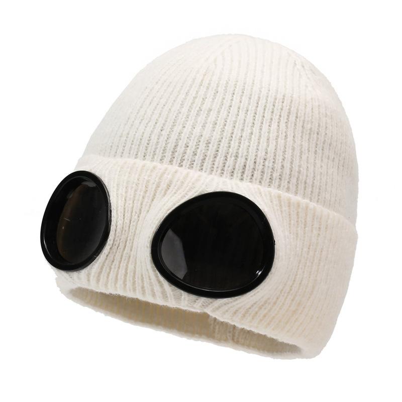 Occhiali da aviatore Cappello a maglia Cappello invernale con occhiali da sole Occhiali Cappello antivento Protezione per le orecchie Cappello di lana caldo