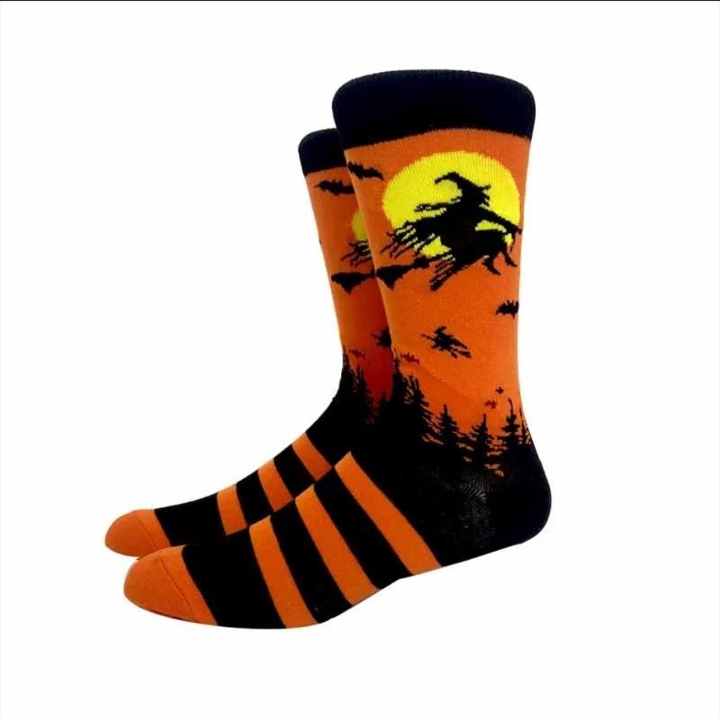 Nouveaux Chaussettes Halloween Femmes Harajuku Chaussettes Squelette Drôle Alien Hommes Chaussettes Chaussettes Citrouille Chaussettes Monstre Chaussettes Mi-Mollet Chauve-Souris Chaussettes Anime