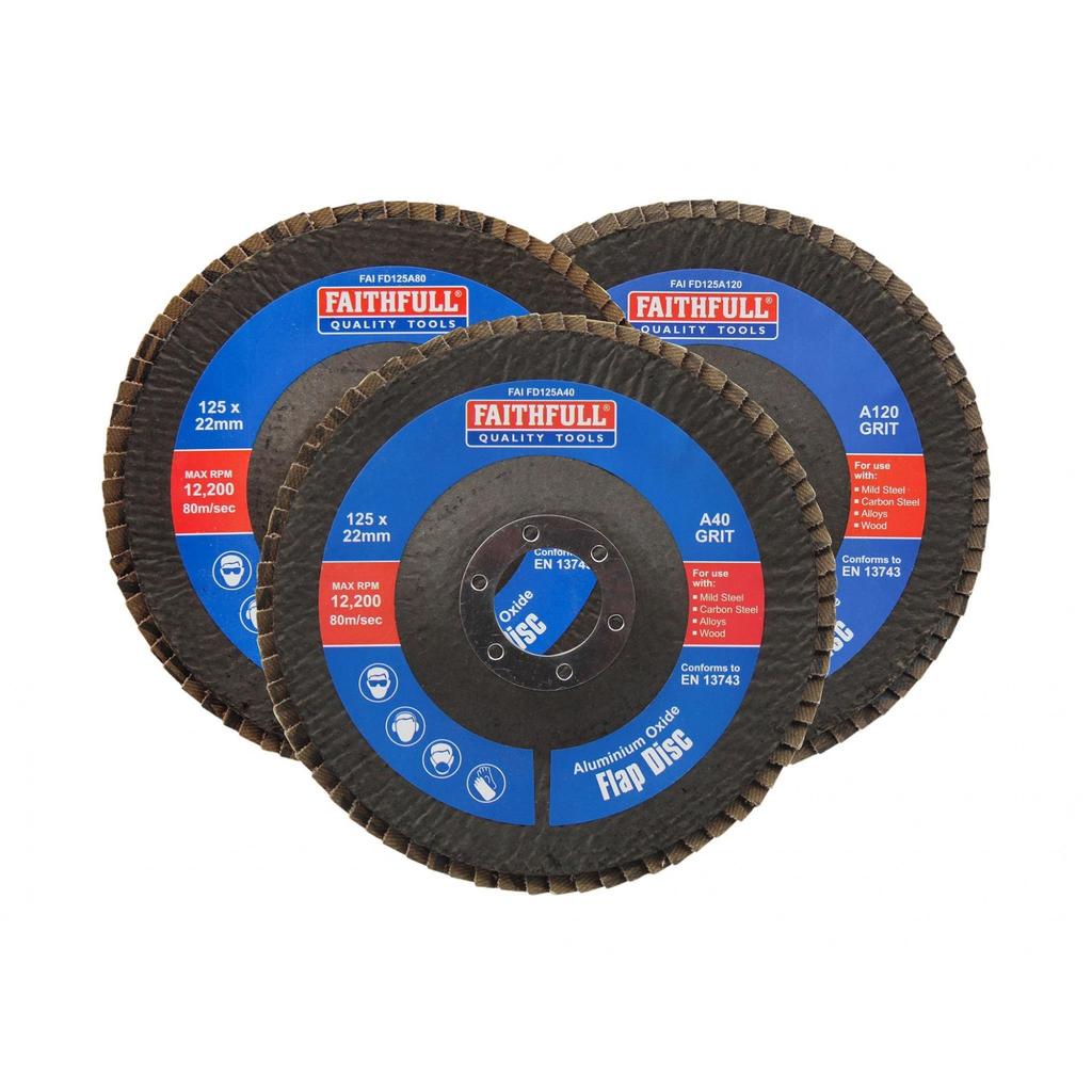 Faithfull Aluminum Oxide Flap Discs