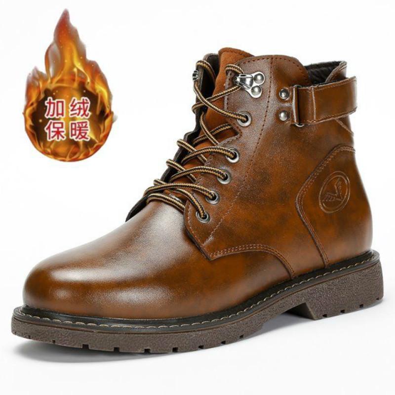 

Martin boots men s winter European and American velvet warm men s shoes autumn and winter new Chelsea boots men s extra large size short boots 46