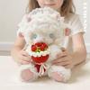Sheep Plush Toy With Flower Pattern For Kids Gift Soft Cotton Stuffed Animal For Children