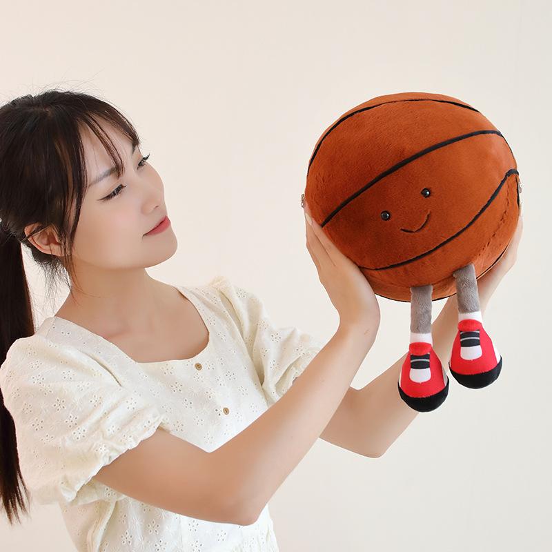 Soccer Baby Doll Basketball Baby Plush Toy Creative Soccer Doll Qixi Festival Valentine'S Day Gift Basketball Goods