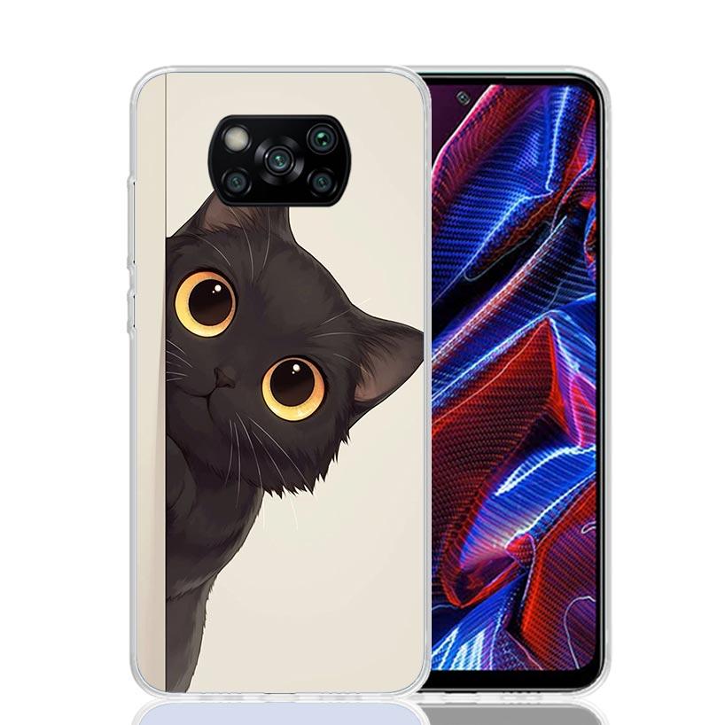 Cat Cute Kitten Cartoon Case Phone Cover for Xiaomi Redmi Note 10 9 9S 8 8T 7 5 Pro Mi 12T 11T 10T 9T 12 11 Lite A3 A2 Trend Fun