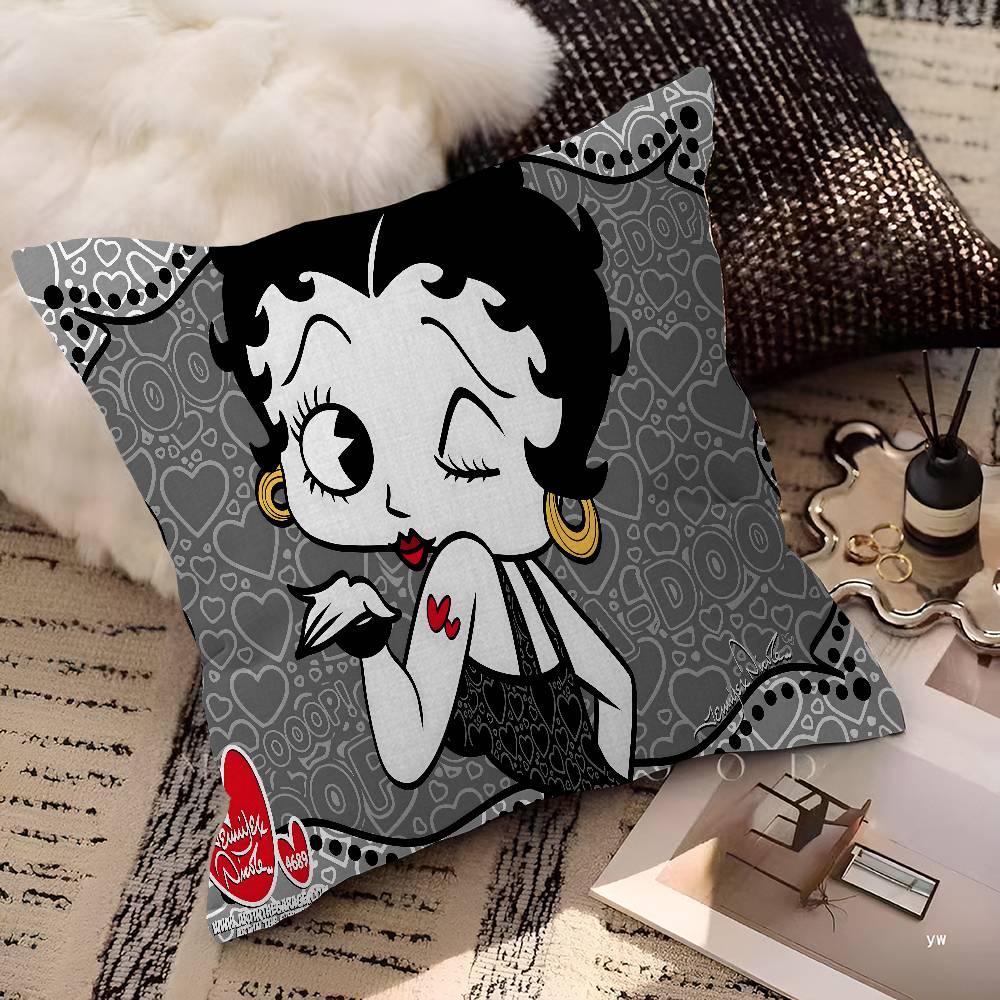 

Anime BBettys BBoops Cushion Cover Car Throw Pillow Case For Sofa Car Christmas Gift xcm xcm 30x30 cm
