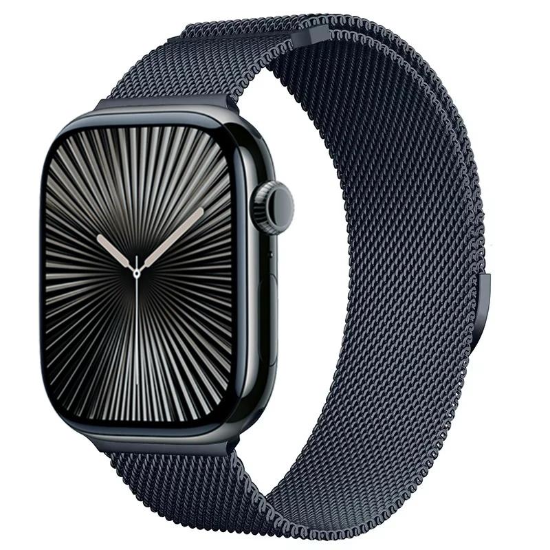 Milanese hurkos szíj Apple Watch Band Ultra 49mm 10 9 8 7 46mm 42mm 45mm 41mm mágneses karkötő iWatch 6 5 4 SE 44mm 40mm öv