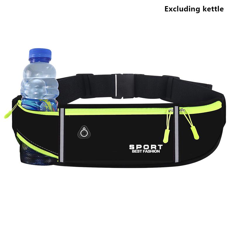 

Unisex Sports Water Bottle Hip Waist Pack Waterproof Running Climbing Money Waist Bag Mobile Phone Bag Motorcycle Fanny Pack чёрный