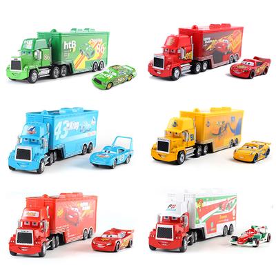 Disney Pixar Cars 2 3 Spielzeugset Lightning McQueen Cruz Ramirez Mack Onkel 1/43 Maßstab LKW und Autos Modell Kinderspielzeug Geschenk