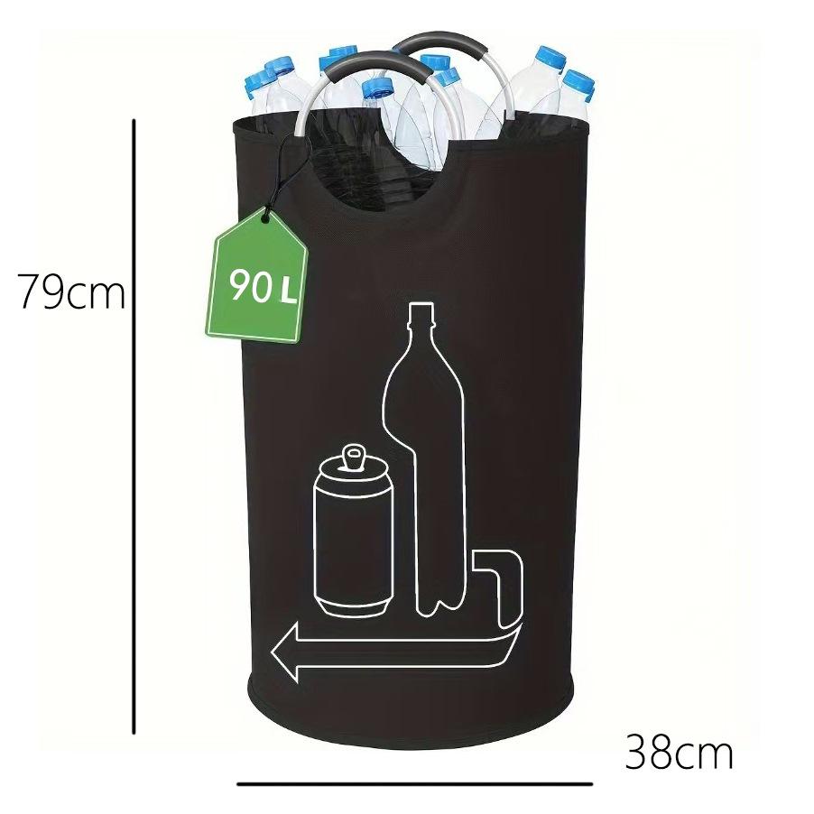 Skládací velký koš na prádlo z oxfordské tkaniny - Omyvatelný, přenosný, s hliníkovými držadly