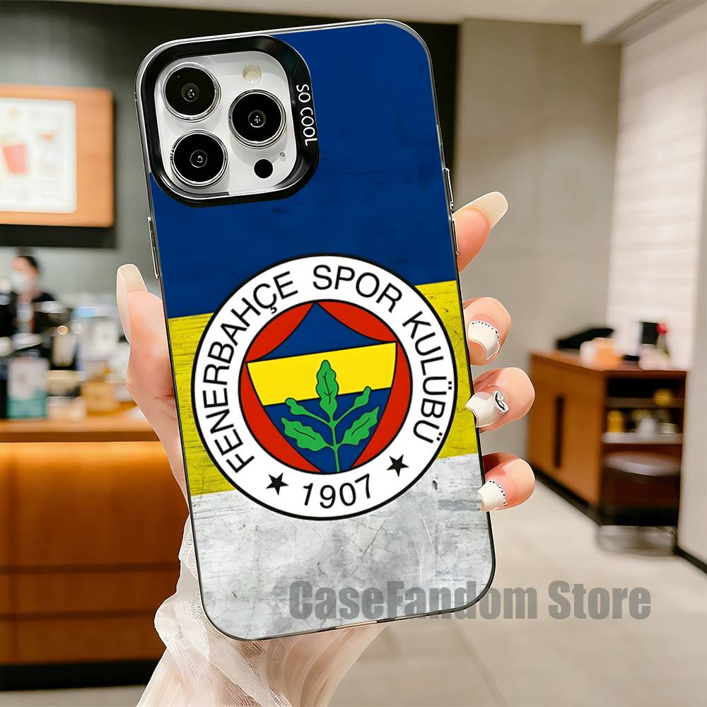 Turkey F-FenerbahceS-E For iPhone 17,16,15,14,13,12,11,Pro,MAX,Plus Black Shockproof Candy Matte Cover