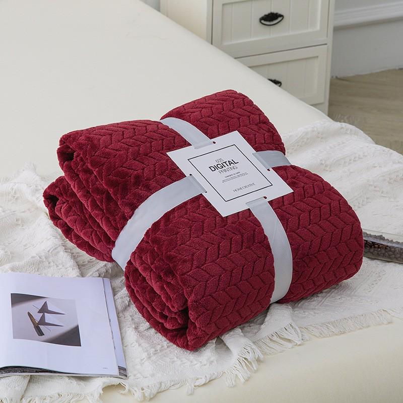 Thickened Flannel Wheat Ear Blanket for Office & Air Conditioning Use