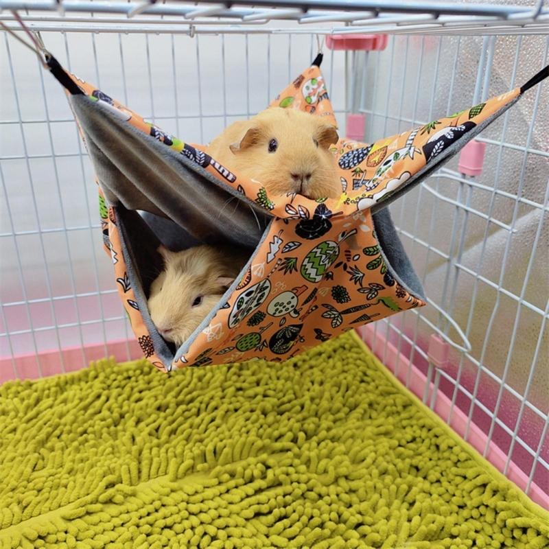 Meerschweinchen Sommer Hängematte Warmes Bett Versteckhaus Käfig Nest für Gleitbeutler Frettchen Eichhörnchen Einfach zu bedienen