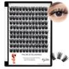 False Eyelashes,Wide Cluster D Curly Single Eyelash,Per Pack 120 Piece,different lengths,Soft and Comfortable,Hypoallergenic,Synthetic Material