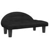 VidaXL Dog Bed, Pet Sofa with Wooden Frame, Basket for Puppies Indoor House, Black 171942