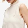 Fred Perry  Womens  Pointel Detail Wool Knit Top Vest  560  Afpf2417113 560
