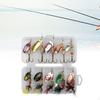 10 Pack Spinnerbait Fishing Lures, Bass Lures Set with Box, Assorted Hard Metal