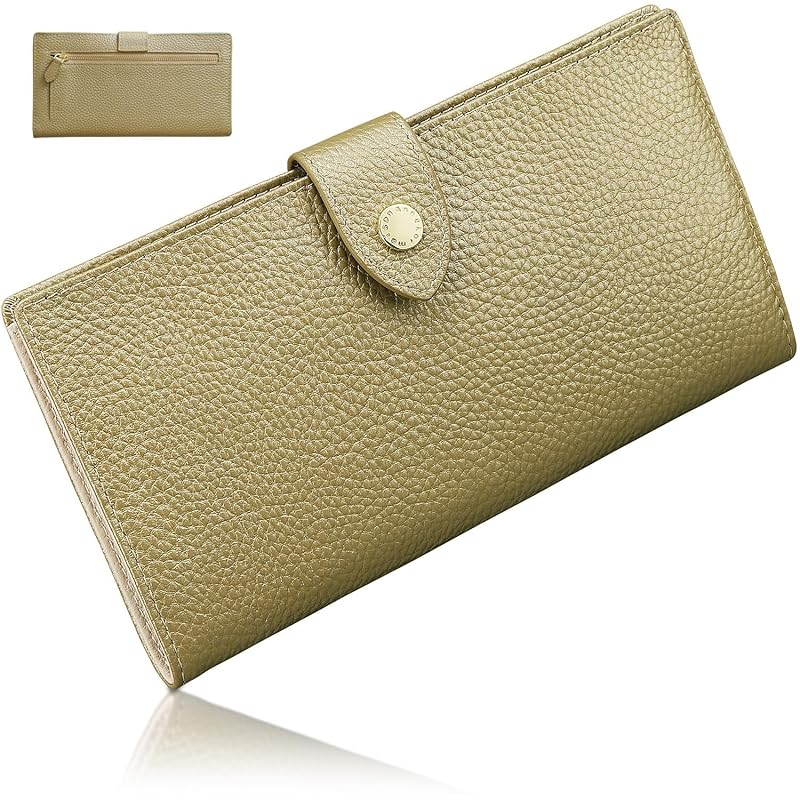

[Encore] long wallet [Ultra-thin 7mm] wallet ladies compact genuine leather Thin thin cashless and light slim coin purse leather wallet Skimming