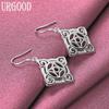 925 Sterling Silver Fashion Pattern Pendant Earrings Wedding Jewelry