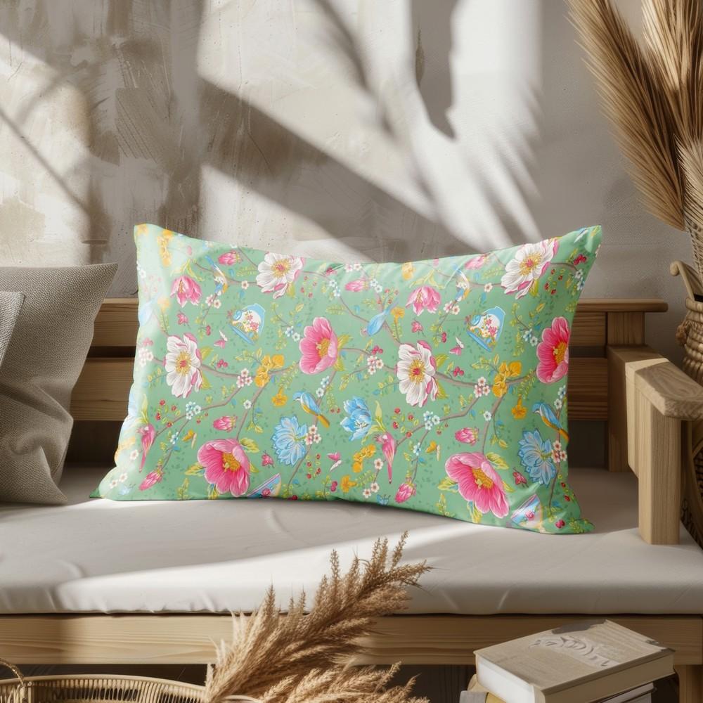Home Decor Colorful Floral Pattern Pillow Covers Suitable For Sofa Bedroom Car Pillow Cover Cushion Rectangular Back Cushion
