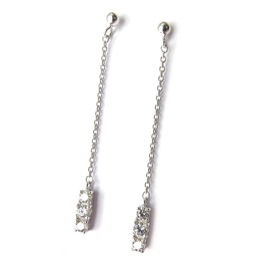 

Altesse [M7229] - Белые серебряные серьги Sissi