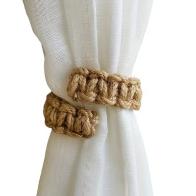 Jute Braided Curtain Holdback Rope Curtain Tiebacks Classic Style Decorative Curtain Holdbacks