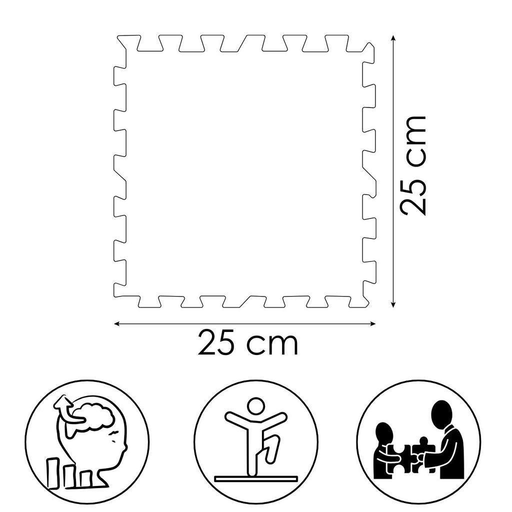 sensory mat of numbers 1 pc - light green soft