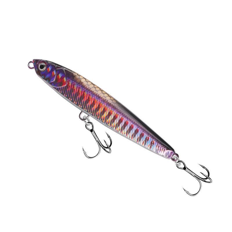 Sinking Pencil Ghost Fly Lure with Blood Groove Hooks - Hard Artificial Plastic Bait