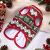 3D Bear Design Christmas Pet Knitted Vest Thickened Warm Dog Vest Jacket  Daily Wear