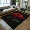 Metal Rose Flower Living Room Rug Carpet Mat Home Decoration Non Slip Floor Mat Modern Style Area Rug Artistic Design