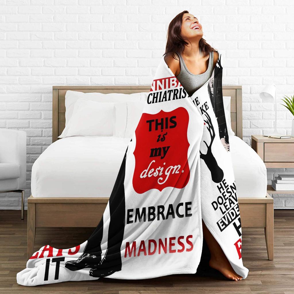 Hannibal Blankets Fuzzy Awesome Warm Throw Blankets for Home Textile Decor,