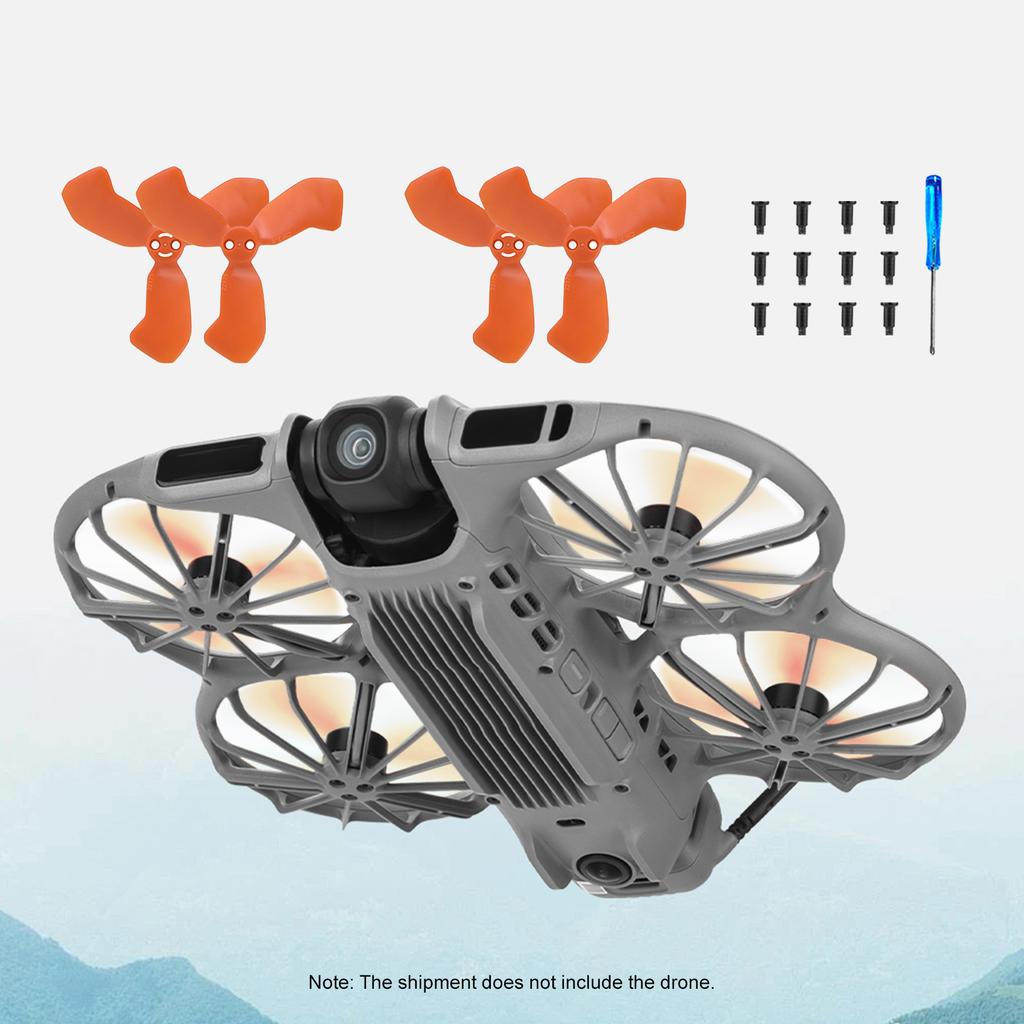 2pairs Propellers for DJI NEO 2 Drone Accessories Low Noise Wings Replacement Propeller Blades with Screws and Screwdriver Blade