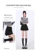 2025 New Women's Gray High Waist Slit A-line Bodycon Skirt Pants - Spring/Autumn Fashion