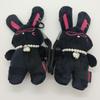 Cute Black Rabbit Plush Keychain Plush Pendant MITO Doll Keychain Stuffed Animal Keyring Girls Women Bag Accessories Fans Gifts