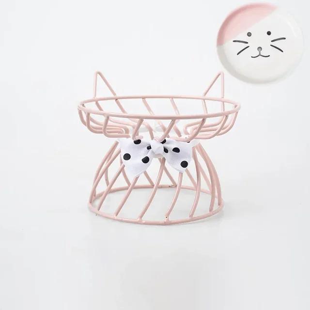 

Pet Stand Bowl Ceramic Cat Food Bowl High Foot Raised Feeding Bowl For Cats Dogs Outdoor Drinking Feeding Pet Supplies Daily Use