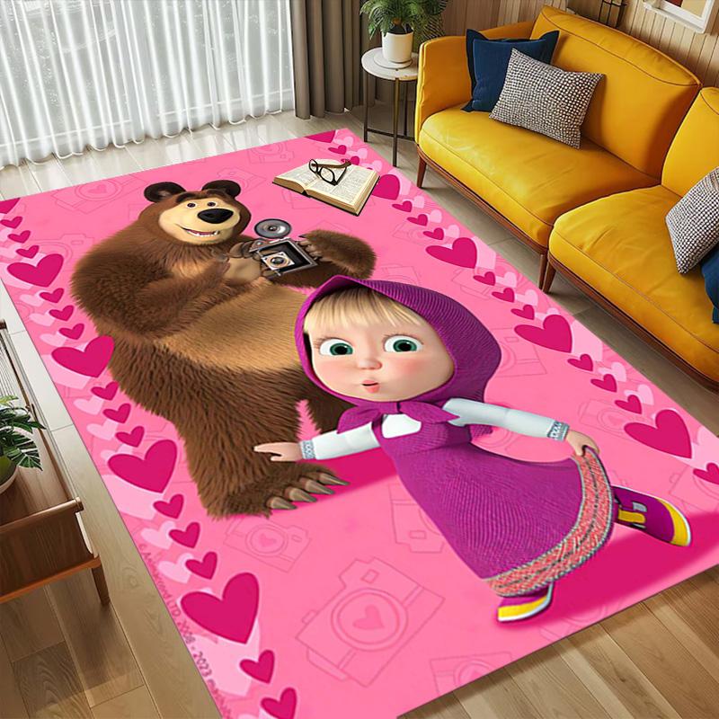 Bear Girl Living Room Nonslip Area Rug Soft Carpet For Bedroom Game Playroom Sofa Office Home Decor Doormat Christmas Gift C9261112