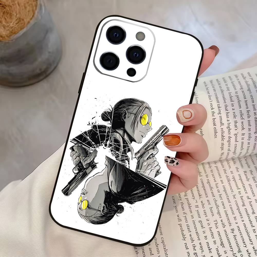 S-Sakamoto Anime D-DAY Phone Case For iPhone 17,16,15,14,13,12,11 Plus,Pro Max,XS,Soft Silicone Black Cover