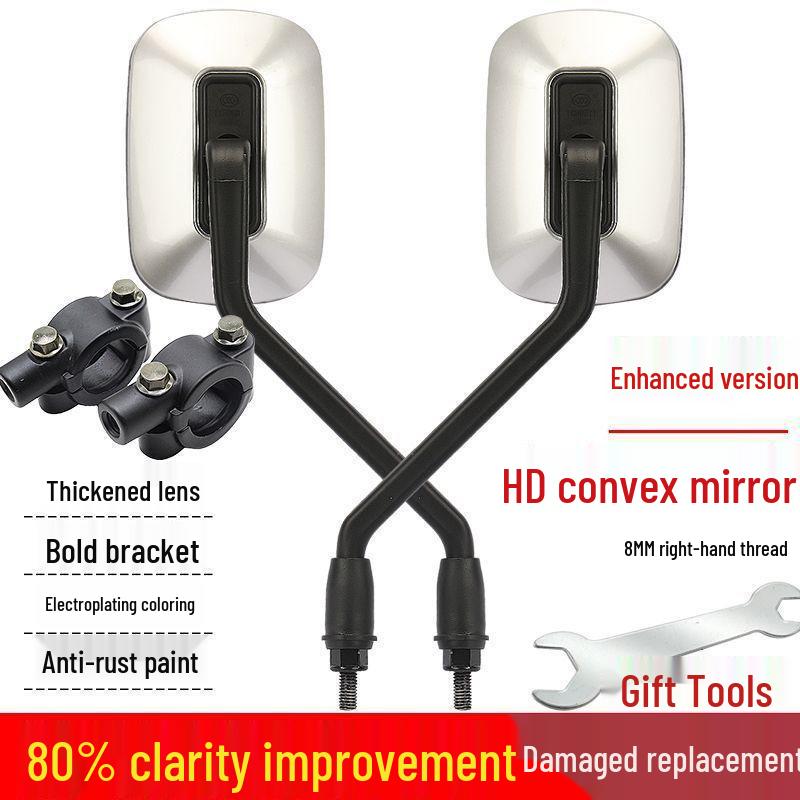 Universal 8MM HD Convex Rearview Mirror for Electric Vehicles - Suitable for Reversing and Reflective Needs