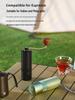 Manual Hand-Crank Coffee Grinder with CNC Steel Burr for Italian Brewing