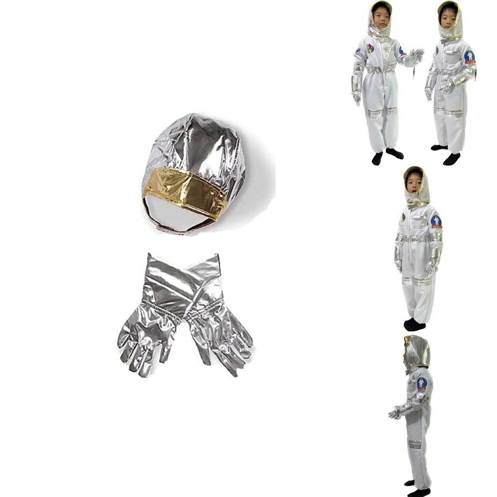 Fantasia de Astronauta Infantil Cosplay Macacão de Voo Espacial Unissex Roupa de Traje Espacial