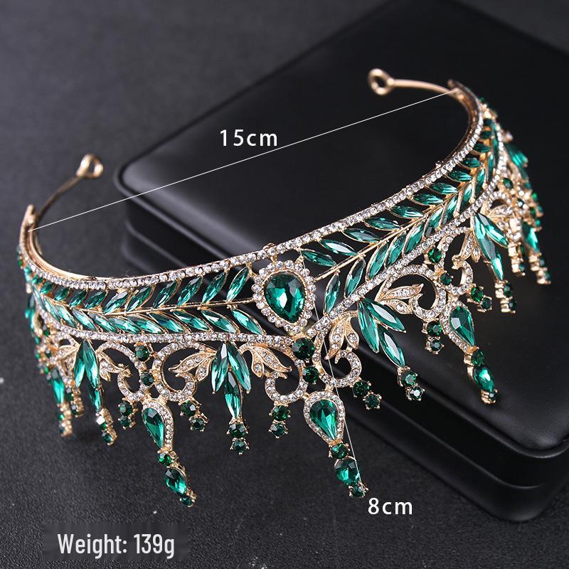 

Барочная свадебная корона для волос со стразами: Европейские и американские свадебные и вечерние аксессуары