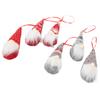 6 PCS Christmas Gnome Santa Ornaments Cotton Unique Santa Elf Hanging Ornaments for Christmas Tree