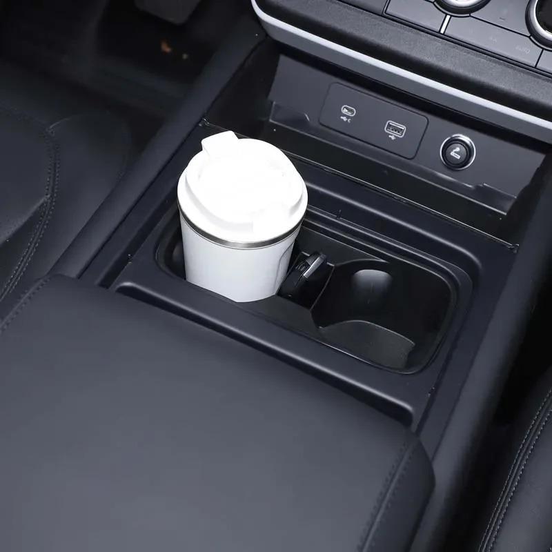 För Land Rover Defender 90 110 130 -2024 TPE Svart Bil Central Mugghållare Skyddande Kåpa Interiört Biltillbehör