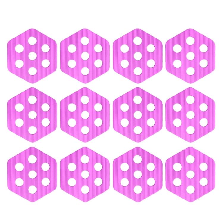 12lots Hexagonal Clear Surfs Tractions Pad Semi Clear Deck Pad for Surfboards Crafts Surfing Accessories