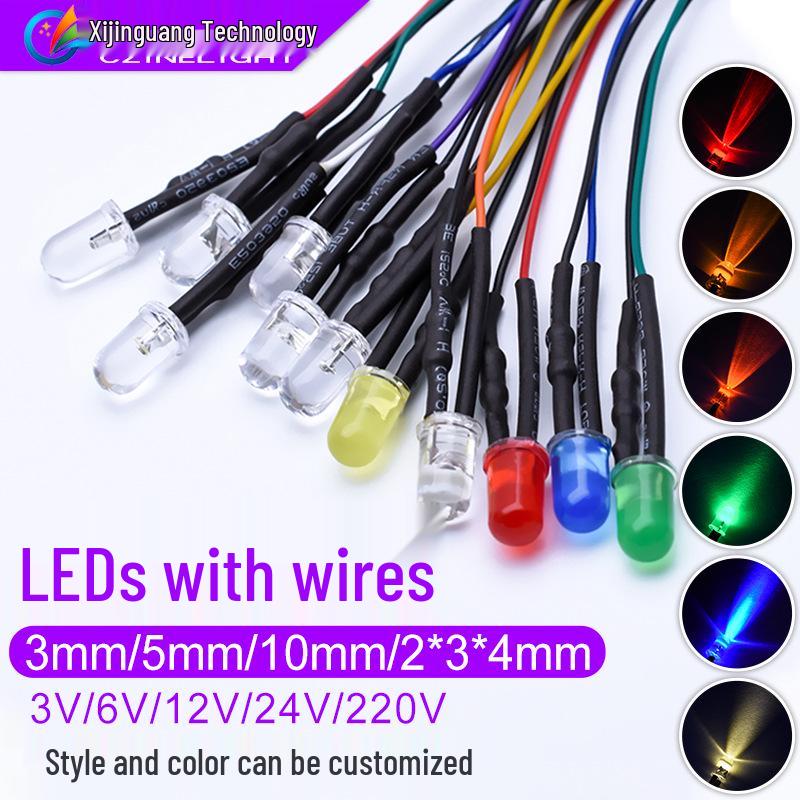 

Многоцветный светодиодный индикатор для моделей автомобилей (5В-24В) 3MM Blue Short Leg 5V