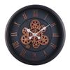 45CM Retro Gear Wall Clock Mechanical Living Room Bedroom Light Luxury Simple Creative Clock Silent Clock Round