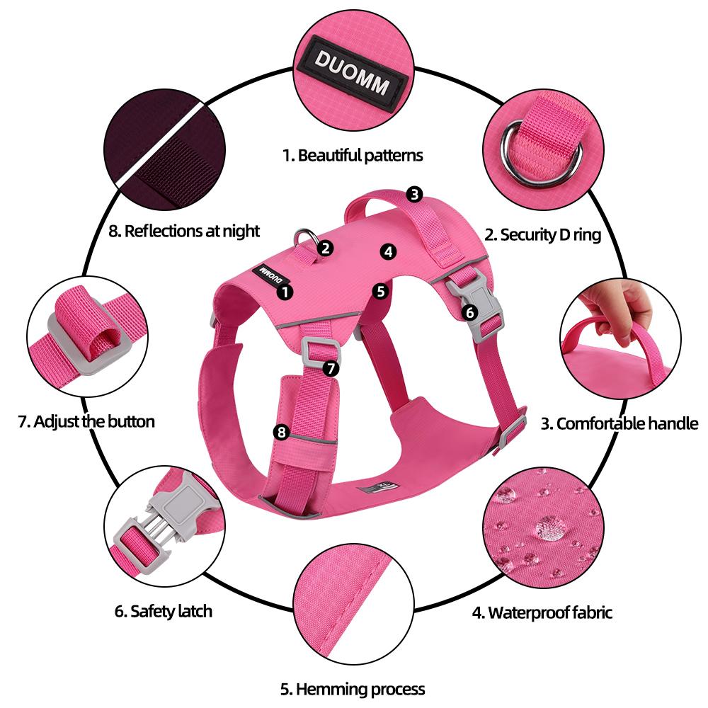 Dog Harness Upgraded Nylon Waterproof Tactical Vest for Small Medium Large Dogs Reflective Dog Harnesses Pet Dogs Accessoires