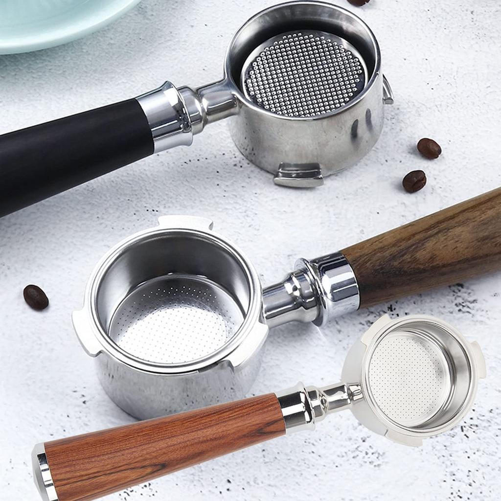 51mm Espresso Bottomless Portafilter with 3 Ports, Compatible with EUPA EC0680 and EC0685 Coffee Machines, Includes Stainless Steel Basket and Solid